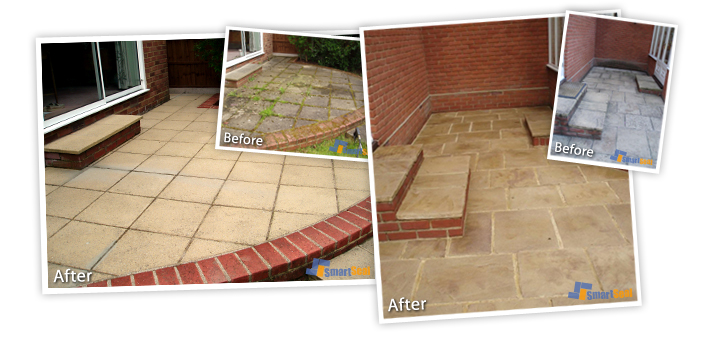 An example of our patio cleaning service